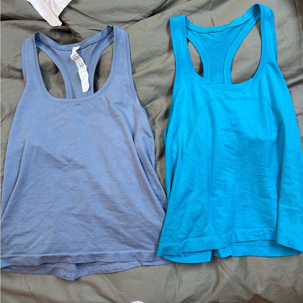 Lululemon Swiftly Tech Racerback Tank Race Length turquoise tide/blue willow 8